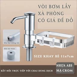Bộ vòi hút nước rửa chén, Vòi bơm nước rửa chén kèm kệ để đồ, tự bơm hút dầu với ống dẫn silicon dài 1,2m 8