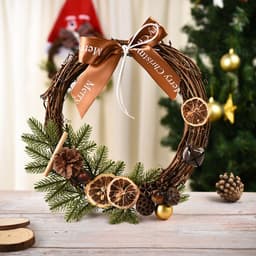 Set Vòng Nguyệt Quế Giáng Sinh, Noel, Vòng Treo Cửa Handmade, trang trí noel size 20cm, 30cm 6