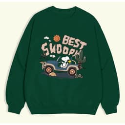 Áo Sweater Nam/Nữ HappyTee - Áo Thu Đông Nam Nữ Chú Chó Snoopy Cute chất lừ Chất Nỉ Da Cá Cao Cấp 1