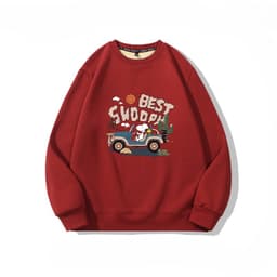 Áo Sweater Nam/Nữ HappyTee - Áo Thu Đông Nam Nữ Chú Chó Snoopy Cute chất lừ Chất Nỉ Da Cá Cao Cấp 3