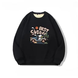 Áo Sweater Nam/Nữ HappyTee - Áo Thu Đông Nam Nữ Chú Chó Snoopy Cute chất lừ Chất Nỉ Da Cá Cao Cấp 5