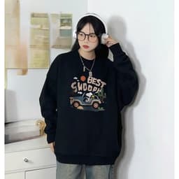 Áo Sweater Nam/Nữ HappyTee - Áo Thu Đông Nam Nữ Chú Chó Snoopy Cute chất lừ Chất Nỉ Da Cá Cao Cấp 6