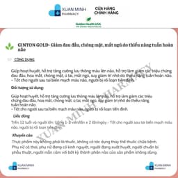 Viên uống hoạt huyết dưỡng não Bổ não Ginton , Giảm đau đầu, Chóng mặt, Mất ngủ ( chai 30 viên ) 2