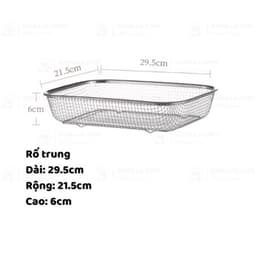 Rổ inox 304 đựng thực phẩm, đồ chiên rán đa năng 5