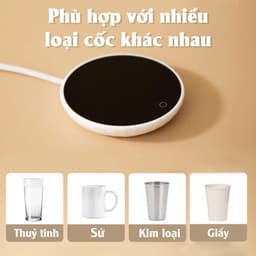 Đế Hâm Nóng Đồ Uống OirM Thông Minh, Nhiệt Độ 45-55ºC, Làm Nóng Sữa, Cà Phê, Phù Hợp Mọi Loại Cốc 3