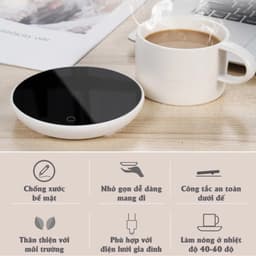 Đế Hâm Nóng Đồ Uống OirM Thông Minh, Nhiệt Độ 45-55ºC, Làm Nóng Sữa, Cà Phê, Phù Hợp Mọi Loại Cốc 2