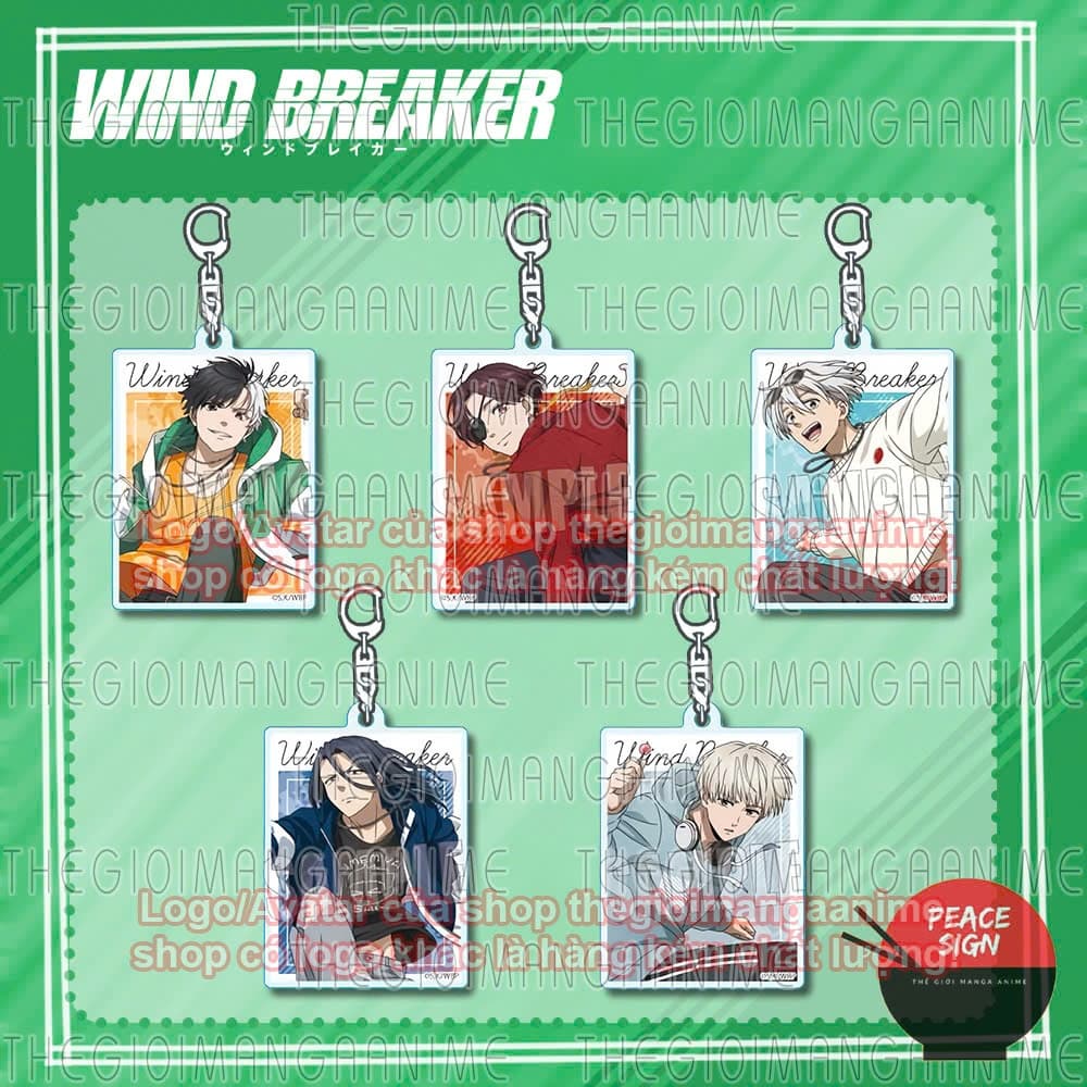 ( Mua 1 tặng 1 ) (SPORT) Móc khoá WIND BREAKER in hình anime mica trong acrylic chibi xinh xắn