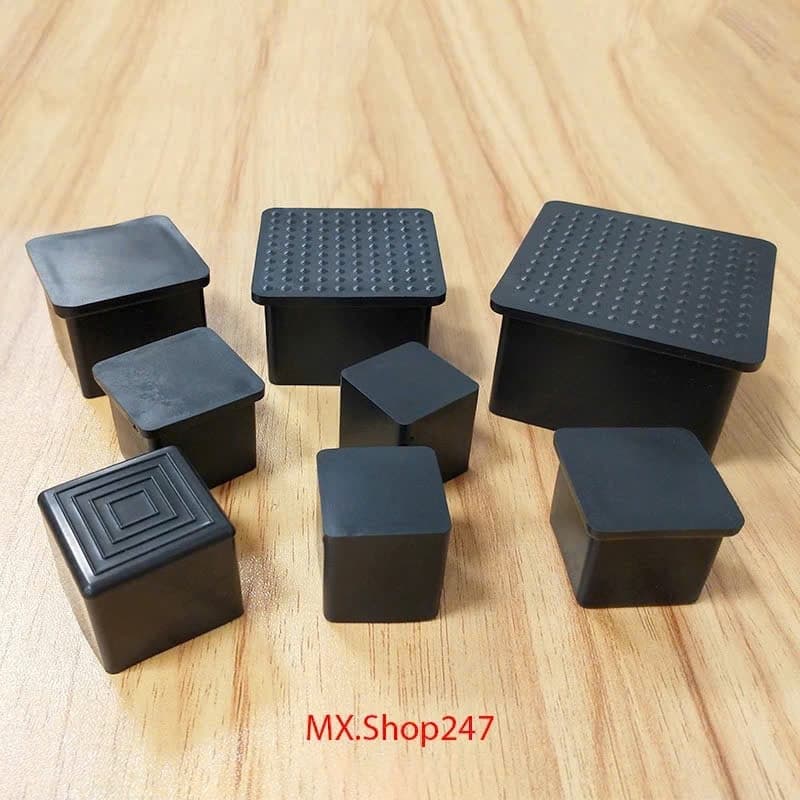 Đầu bịt ngoài cho sắt hộp, Nút cao su bịt chân bàn ghế, bịt đầu sắt hộp.