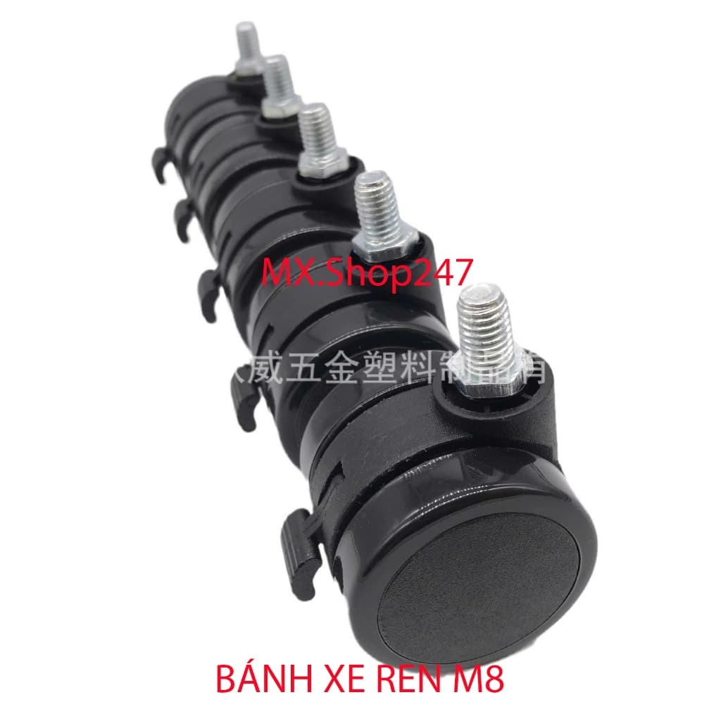 (Loại siêu tốt) BÁNH XE NHỰA REN 5F DÀNH CHO GHẾ, BÀN, TỦ.
