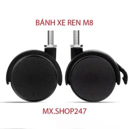 (Loại siêu tốt) BÁNH XE NHỰA REN 5F DÀNH CHO GHẾ, BÀN, TỦ. 2