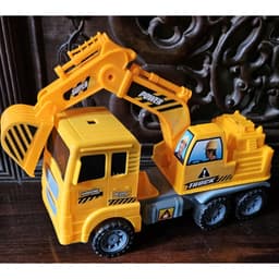 Đồ chơi Ô tô máy múc chạy bánh đà Bộ xe công trình Oto cỡ to cho bé 1
