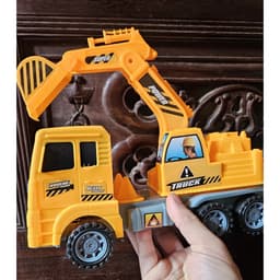 Đồ chơi Ô tô máy múc chạy bánh đà Bộ xe công trình Oto cỡ to cho bé 2