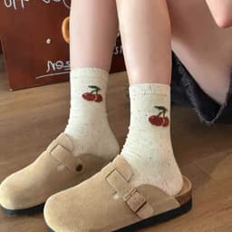 Tất Nữ Cao Cổ Muối Tiêu Họa Tiết Nơ Tim Gấu Dễ Thương tt62 { u101 } 4