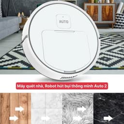Máy Quét Nhà, Robot Hút Bụi Thông Minh Auto 2 -XFX012 và Bộ Lau Nhà Vuông Rotary Mop. LMS 1