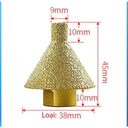 Mũi Khoan Kim Cương Hình Nón, Đá lỗ Mở lỗ Kim Cương Hình nón Phay loại 38 / 50mm❤️---- 6