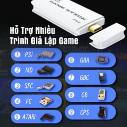 M15 Mini PS1 TV Gia Đình Máy Chơi Game Không Dây HDMI HD 4K Game Stick 20.000 Trò Chơi Cổ Điển 8
