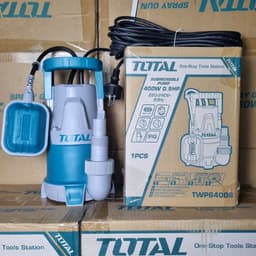 Máy bơm chìm nước sạch Total TWP64006 công suất 400W, đầu bơm tối đa 8m kèm công tắc phao 4