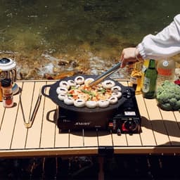 Chảo Đá Nướng Không Dầu Hàn Quốc Chống Dính Dùng Được Cho Mọi Loại Bếp Kích Thước 34CM 7