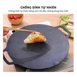 Chảo Đá Nướng Không Dầu Hàn Quốc Chống Dính Dùng Được Cho Mọi Loại Bếp Kích Thước 34CM 4