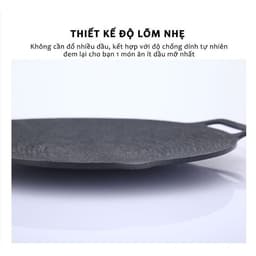 Chảo Đá Nướng Không Dầu Hàn Quốc Chống Dính Dùng Được Cho Mọi Loại Bếp Kích Thước 34CM 3