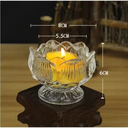 Hộp 6 Ly Nến Bơ Chum Hoa Sen, Nhiều Màu, An Toàn, Không Khói, Nến Bơ Thực Vật Cúng Dường,Thần Tài, Dâng Lễ Cháy 18h 9