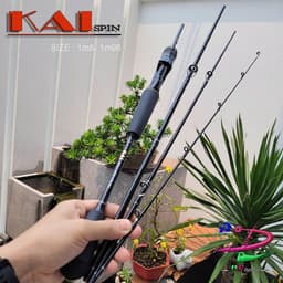 Cần câu lure 4 khúc CARBON du lịch,  KAI Spin 1
