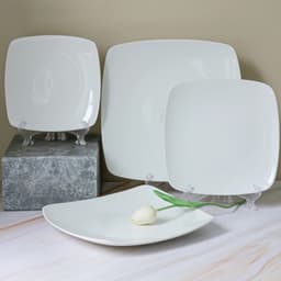 Đĩa Vuông Sứ Trắng Trơn Gốm Sứ Cao Cấp Sang Trọng Độ Bền Cao Đủ Kích Thước 9