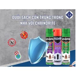 Bình xịt muỗi, kiến, gián ChainDrite Thái Lan 600ml, xịt côn trùng an toàn tuyệt đối cho gia đình 2