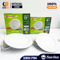 Đèn LED Panel đế mỏng âm trần Rạng Đông PT04.V2 phi 110 9W chính hãng 8