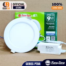 Đèn LED Panel đế mỏng âm trần Rạng Đông PT04.V2 phi 110 9W chính hãng 7