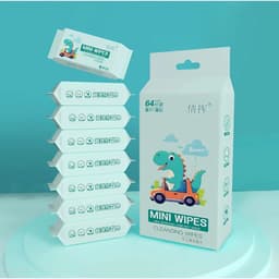 Combo 8 gói khăn ướt mini không mùi – Khăn vải không dệt 14x15 cm, dùng lau tay, mặt, sát khuẩn nhẹ 6