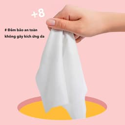 Combo 8 gói khăn ướt mini không mùi – Khăn vải không dệt 14x15 cm, dùng lau tay, mặt, sát khuẩn nhẹ 8