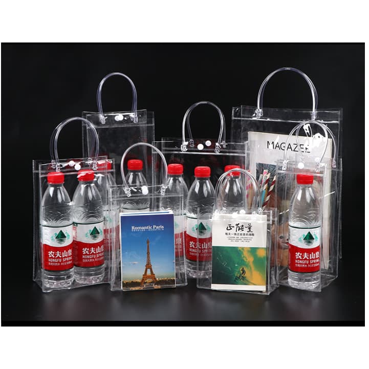 Sỉ 100 Túi Xách Bằng PVC Màu Trong Suốt Thời Trang