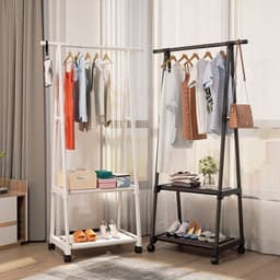 Giá/kệ Treo Quần áo Chữ A (2 Tầng) Thép Tỉnh điện và Kệ Treo Quần áo Bằng Gỗ Chữ A 1 Tầng/ 2 Tầng 1