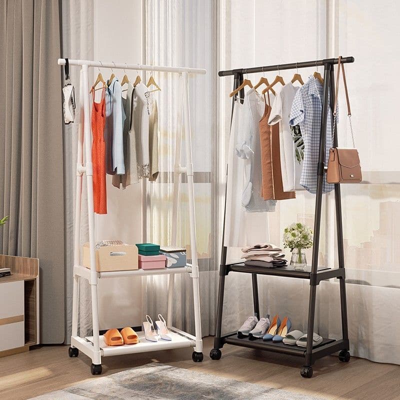 Giá/kệ Treo Quần áo Chữ A (2 Tầng) Thép Tỉnh điện và Kệ Treo Quần áo Bằng Gỗ Chữ A 1 Tầng/ 2 Tầng