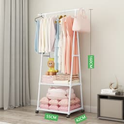 Giá/kệ Treo Quần áo Chữ A (2 Tầng) Thép Tỉnh điện và Kệ Treo Quần áo Bằng Gỗ Chữ A 1 Tầng/ 2 Tầng 5