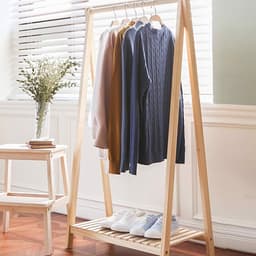 Giá/kệ Treo Quần áo Chữ A (2 Tầng) Thép Tỉnh điện và Kệ Treo Quần áo Bằng Gỗ Chữ A 1 Tầng/ 2 Tầng 8