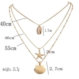 [Sẵn] 3 Dây Chuyền Vòng Cổ Sao Biển Ốc Sò Vintage Bohomian  Ocean Charm - Trang Sức Phụ Kiện Dây Chuyền 8