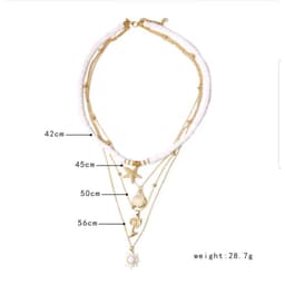 Set 4 Vòng Cổ Đi Biển Mặt Sò Ốc Biển Tự Nhiên Vintage Unisex - Phụ Kiện Đi Biển 4