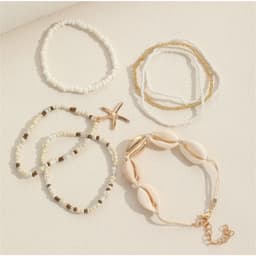 Bộ 7 Vòng Tay Vòng Chân Hạt Cườm Sao Biển Vỏ Sò - Quà Tặng Vibe Ocean Charm, Set Vintage Y2K, Phụ Kiện Nữ Đẹp 6