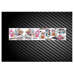 Tem Labubu stiker Đa năng kích cỡ cả tấm 22cm x 115cm dán được  các loại xe đap điện Xe máy 5