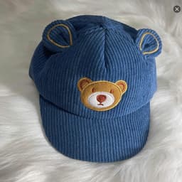 Nón kết gấu [ 4tháng đến 2 tuổi ] dễ thương chất nhung tâm có khoá điều chỉnh dành cho bé đội chống nắng 7