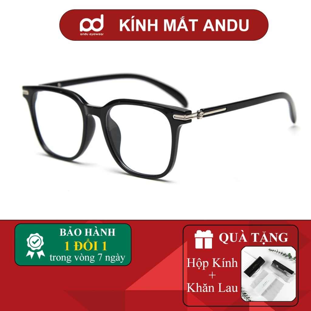 Gọng kính cận thời trang nam nữ  NARO EYEWEARdáng vuông chống tia UV chất liệu nhựa cao cấp - 1338