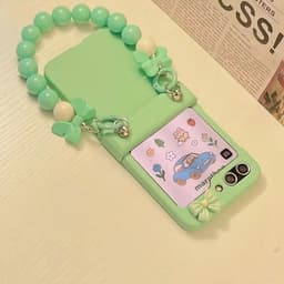 [CÓ SẴN] Bảo vệ bản lề - Ốp Z Flip6 - Flip5 - Flip4 - Flip3 pastel ngọt ngào charm nơ phủ bóng kèm dây tiểu thư cute 6