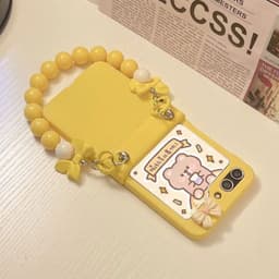 [CÓ SẴN] Bảo vệ bản lề - Ốp Z Flip6 - Flip5 - Flip4 - Flip3 pastel ngọt ngào charm nơ phủ bóng kèm dây tiểu thư cute 7