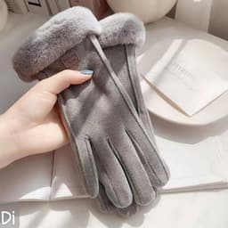 Găng tay bao tay nữ lót nỉ. Găng tay giữ ấm dùng được màn hình cảm ứng chống lạnh mùa đông 8