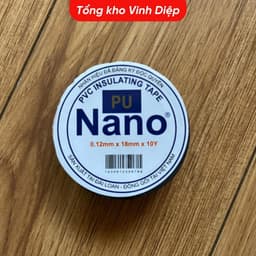01 cuộn băng dính điện nano, băng keo điện bản 18mm dài 9 - 18m - Hàng loại 1 5