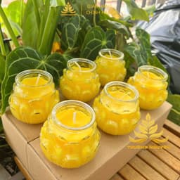 Nến Bơ Trường Organic Ly Múi Diệu Liên Hoa 150ml, 200ml Cháy 32h, 36h,  Nến Cúng, Nến Bàn Thờ, Nến Cúng Dường, Nến Sắ 2