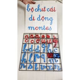 Giáo cụ chuẩn Montessori viết thường giúp bé học Tiếng Việt 6
