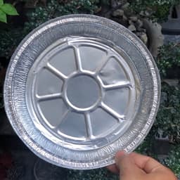 Set 10 Khay giấy bạc lót nồi chiên không dầu , size 22cm 4